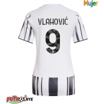 Camiseta Juventus Dusan Vlahovic #9 Primera Equipación para mujer 2025-26 manga corta